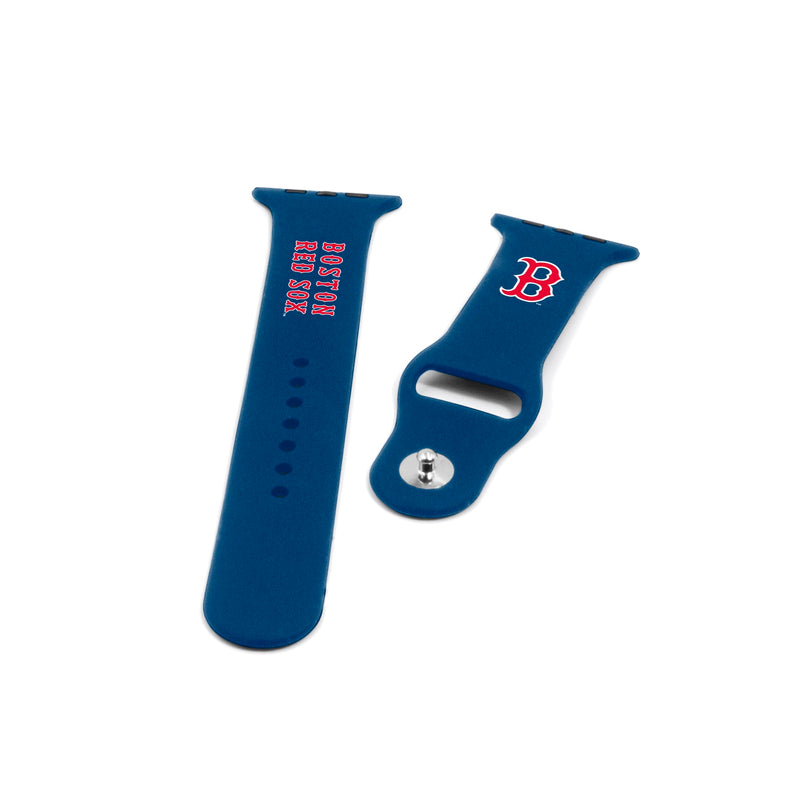 SOAR MLB Official Primary Logo Wordmark Smart Watch Band Compatible With Apple Watch - 38mm and 42mm Boston Red Sox