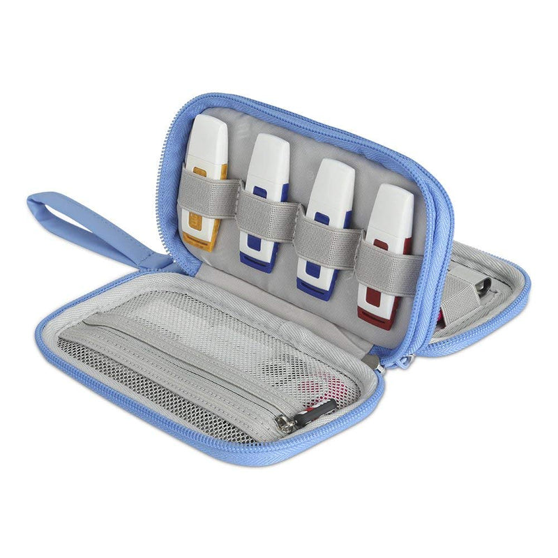 BUBM External Hard Drive Portable Carrying Case,EVA Waterproof Travel Bag Compatible with 2.5 inch Western Digital|Toshiba|Seagate|LaCie|HGST Hard Drive with 6 SD Card Slots ,5.9 3.9 2.0 inch,Blue Blue