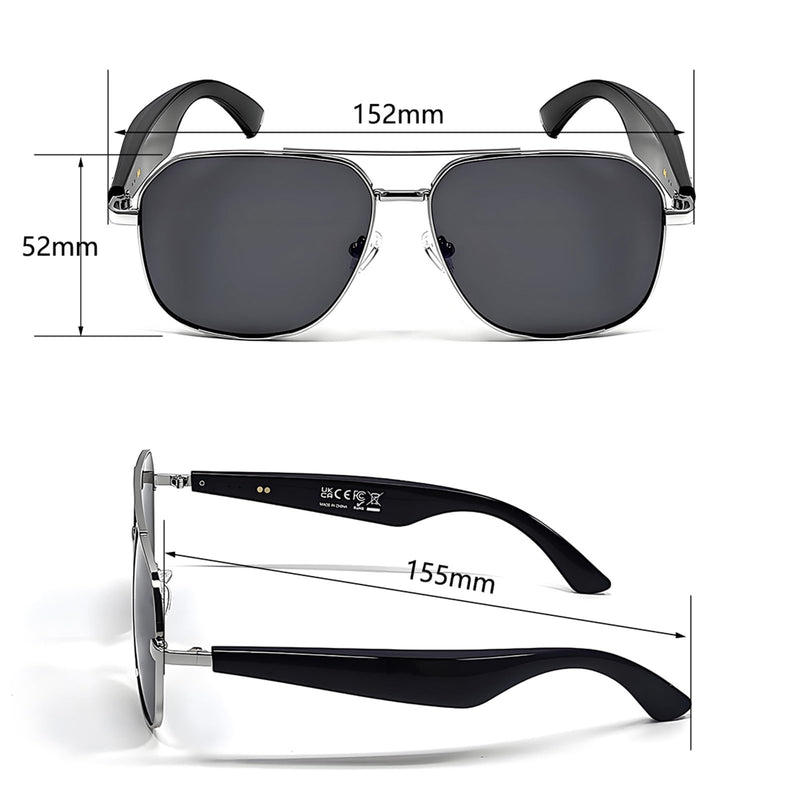AI Smart Translation Glasses for Travel & Business, Real-Time 100+ Language Translator, Wireless Open-Earphones Design with Music Playback & Touch Control,Lightweight Eyewear (GD/BN) GD / BN
