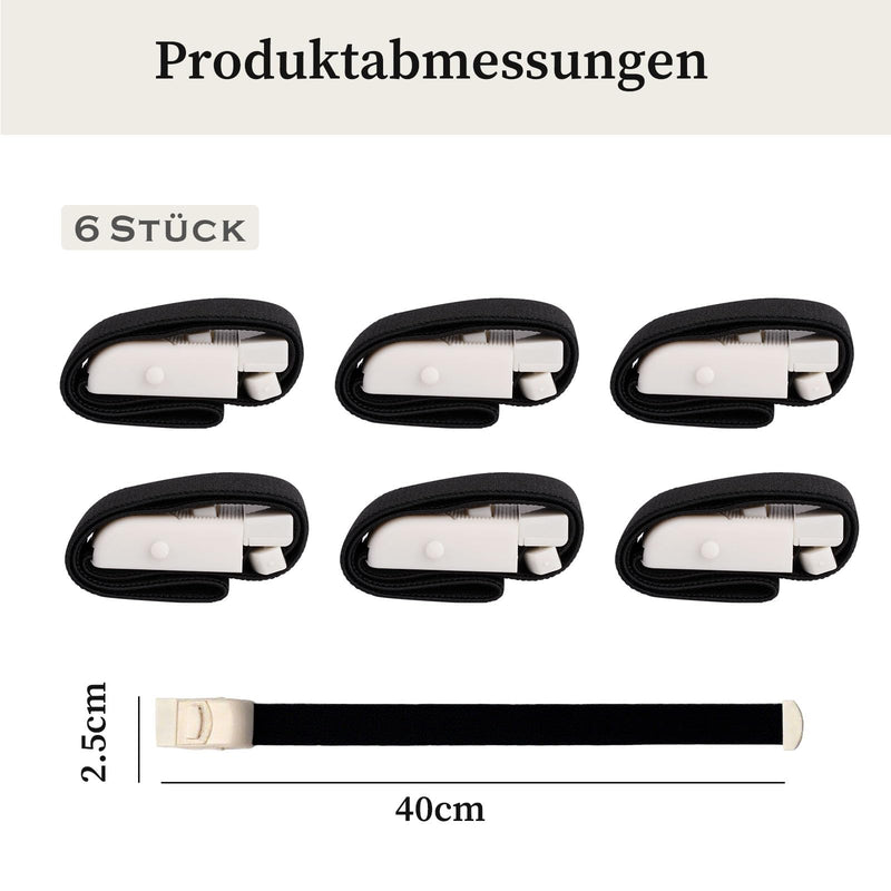 Pack of 6 Storage Tubes, Snap-on Tourniquet, Vein Storage Hose, Blood Removal for Bleeding for Injuries in Outdoor Sports, Blood Collection and Emergency Care of Wounds (Black) black