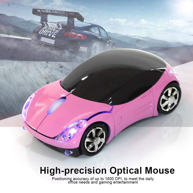 1600DPI Portable Wireless Mouse with 3 Buttons,10M 2.4G Bluetooth Optical Mouse with a Receiver Storage, Mouse for Mac/ME/Windows PC/Tablet Gaming Office(Pink) Pink