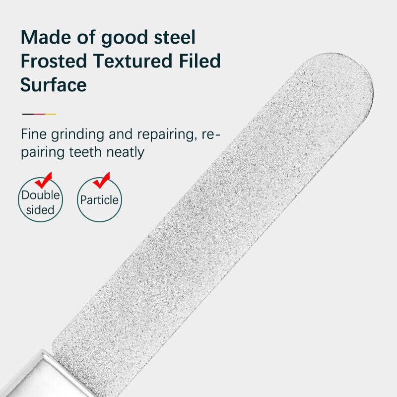 BRAVECOW Molar Tooth Grinding Tool, Grinding and Grinding Tool for Adults, Correction Stainless Steel Tooth File Teeth Grinding Tools Wisdom Tooth Sandpaper Stick