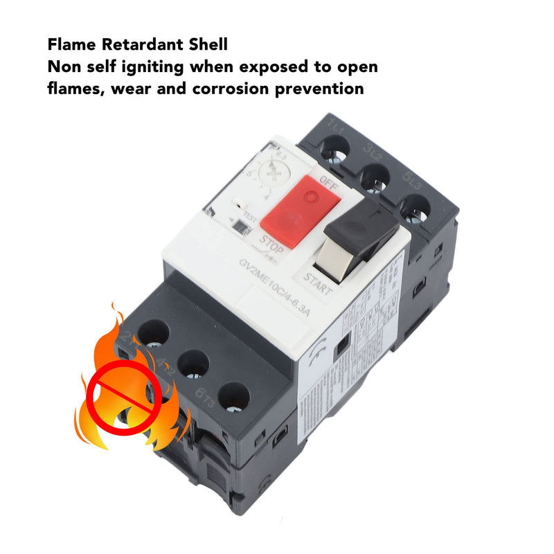 Motor Circuit Breaker AC690V Overload Short Circuit Protection Motor Circuit Breaker with 35 mm Guide Rail Mounting (GV2-ME14C 6-10A) GV2-ME14C 6-10A