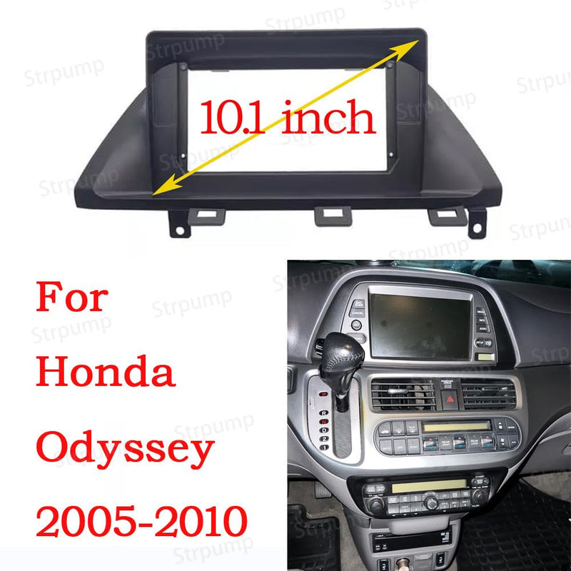 10.1'' Car Radio Stereo Fascia Frame Panel Trim Bezel for Honda Odyssey 2005 06 07 08 09 10 Mounting Kit USA Version 10.1 inch