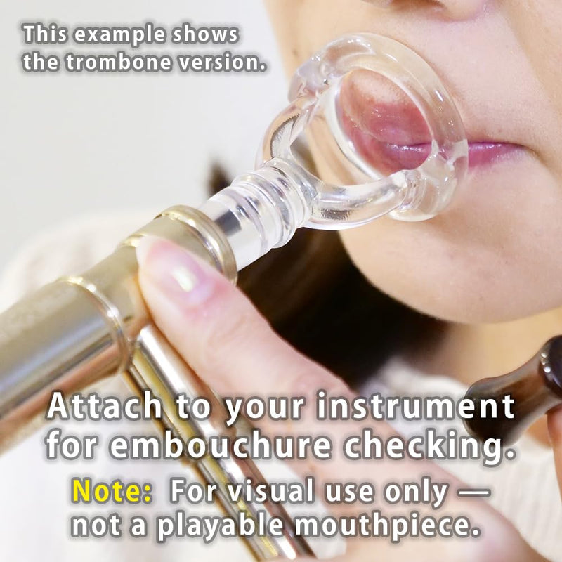 [AUSTRALIA] - Tuba Embouchure Visualizer (Clear Design) – Mouthpiece Practice Tool – BRASS DESIGN [Rim Diameter: 1.22" / 31.0mm] 1.22" (31.0mm) 