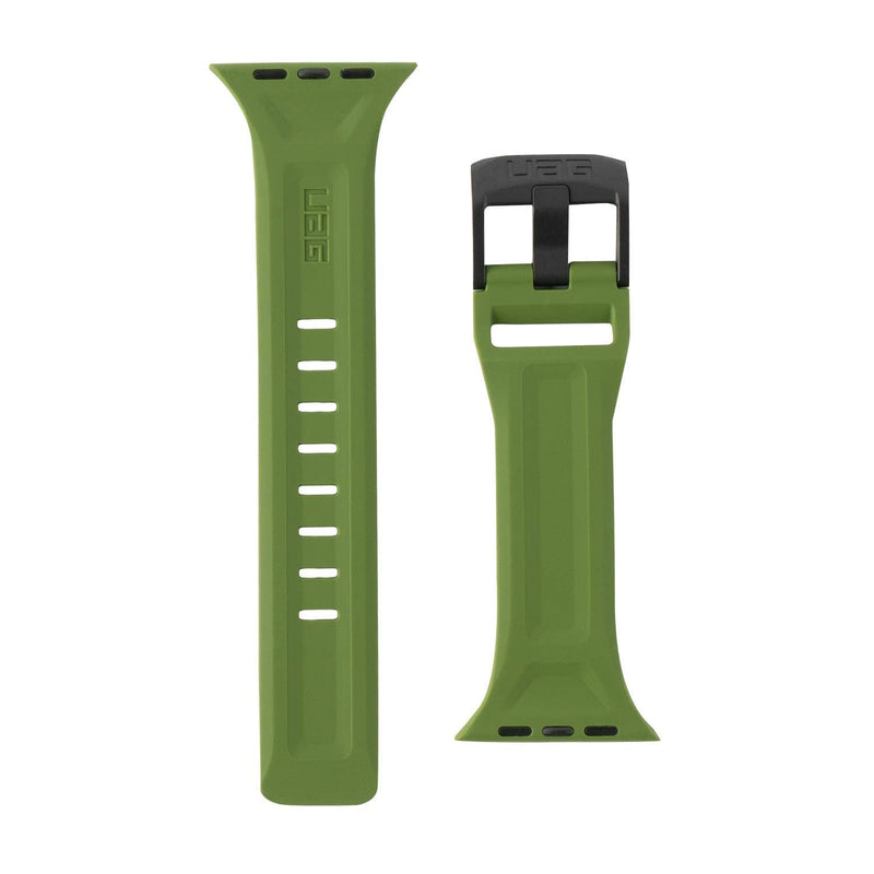 UAG Scout Watch Strap Compatible with Apple Watch 44/42mm Series 6/5/4/SE (Olive) + UAG Case Compatible with AirPods Pro (Mallard)