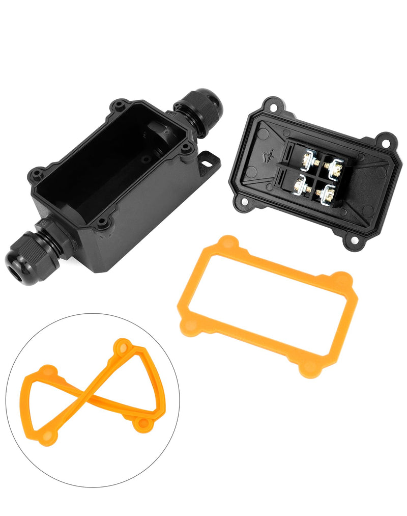 [AUSTRALIA] - QWORK® IP65 Waterproof Inline Cable Switch with Red Indicator Light, 220V 30A, DPST Rocker Switch, Dual Position On/Off Rocker Switch 