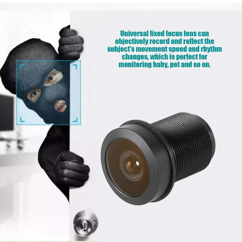 Standard Thread Interface 180°Fisheye Lens, 1.44mm 1/2.5 Wide Angle 5MP HD Lens for CCTV Surveillance Camera