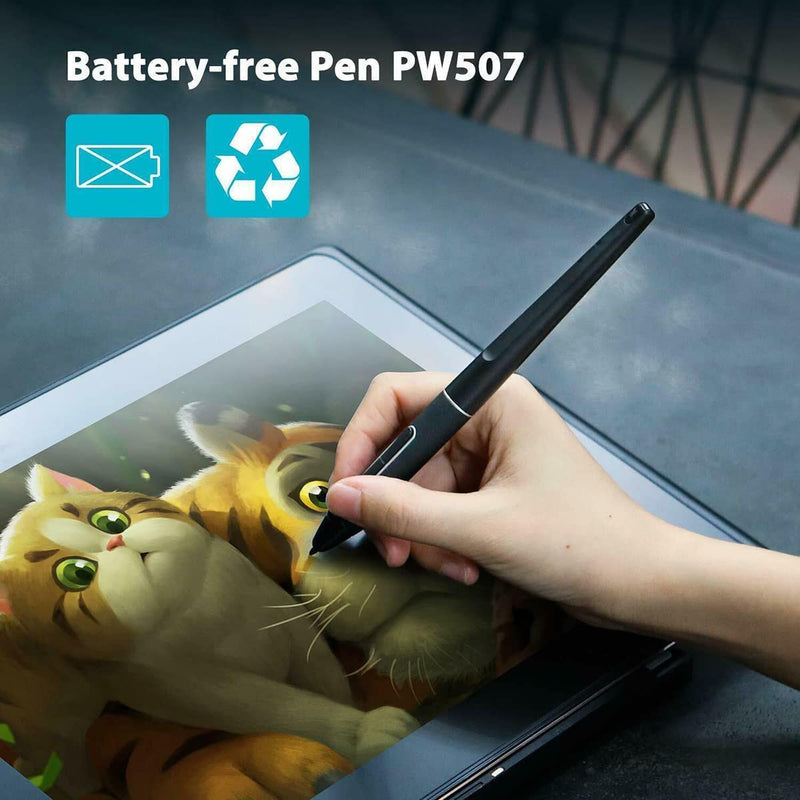Stylus Digital Pen for Touch Screens,Stylus Smart Pencil,PW507 Portable Graphic Tablet Pen 8192 Level High Sensitivity Digital Tablet Stylus Black for HUION Tablet Kamvas Pro 12/13/16/Kamvas 16/20