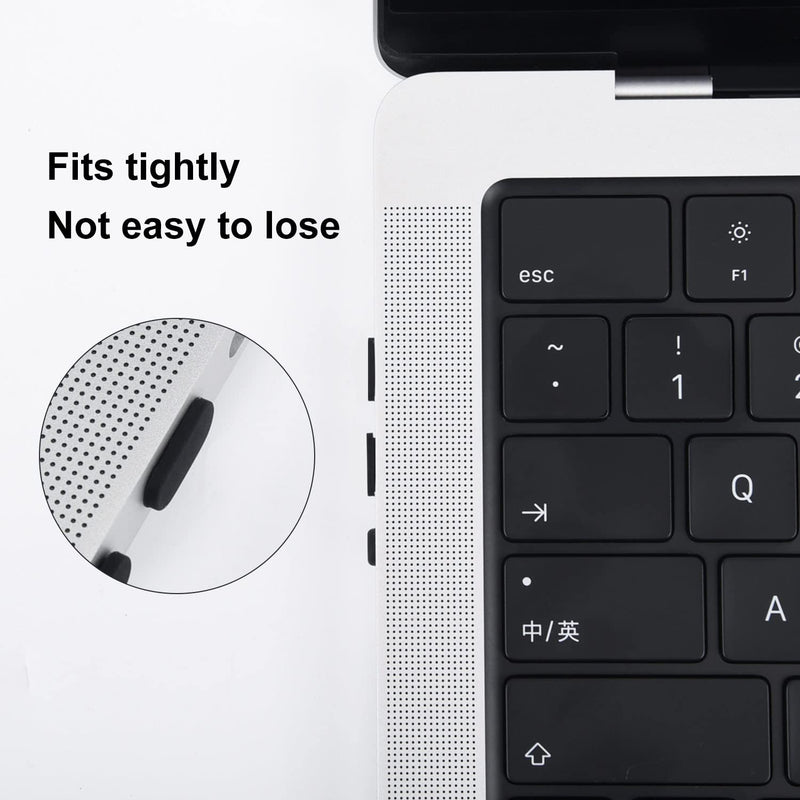 10PCS Dust Cover Port Plugs for MacBook Air 13" M2 M1 /MacBook Air 15.3" /MacBook Pro 13" M2 M1 /MacBook Pro 14" 16" M3 M2 M1, Dust Plug for USB C Thunderbolt,3.5mm Headphone & 2PCS Webcam Cover Slide