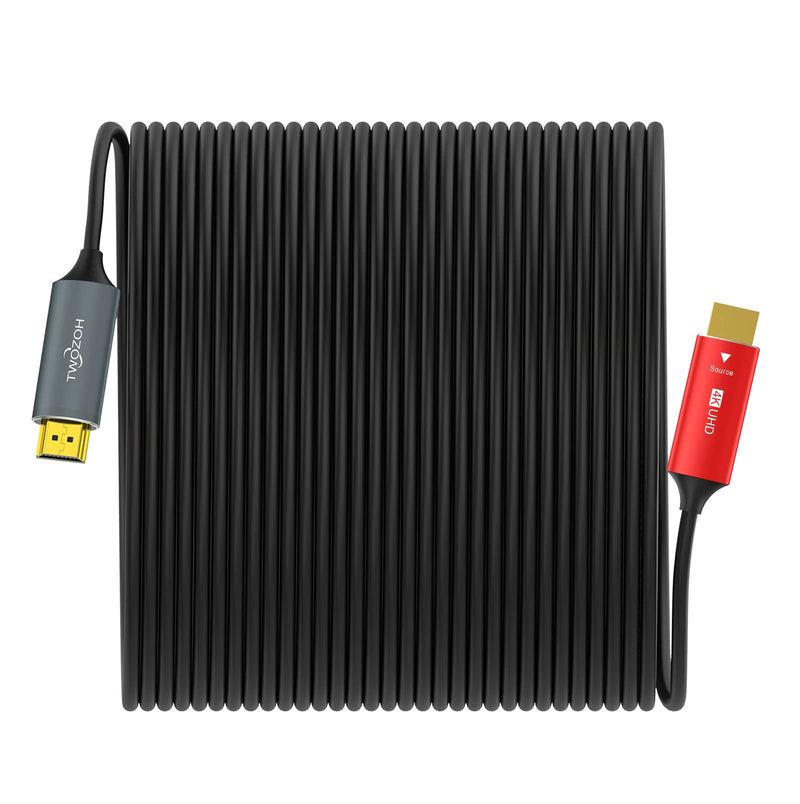 Twozoh HDMI Fiber Optic Cable 60FT, Long 4K Fiber HDMI Cord Supports 4K@60Hz/18Gbps