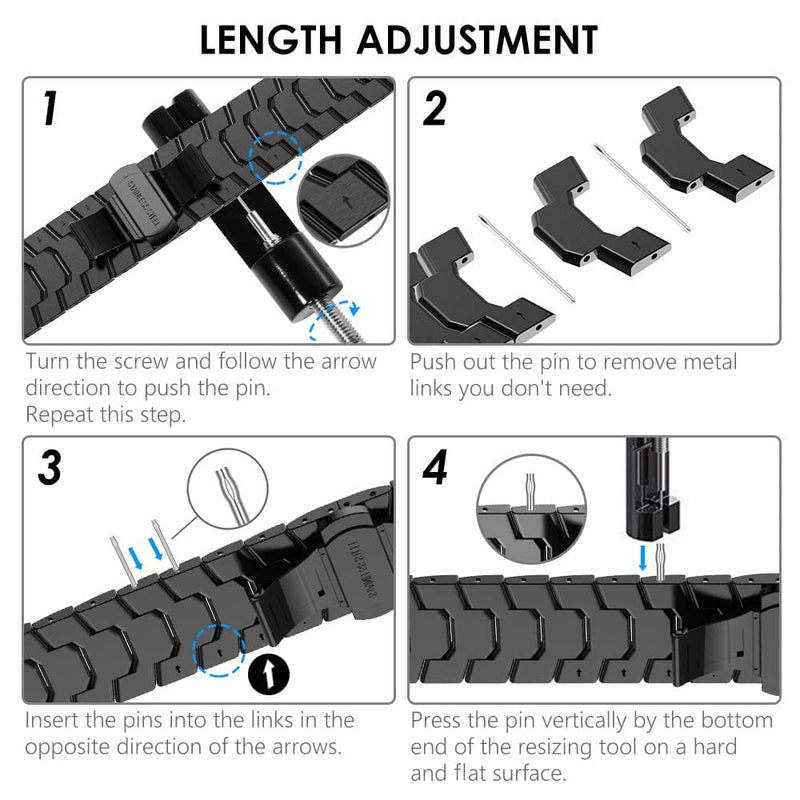 WINGLE Grade 2 Titanium Bands for Apple Watch Band Ultra 3/2/1 Band 49mm Series 11 10 46mm 45mm 44mm 42mm SE 3/2/1 Series 9 8 7 6 5 4 3 Men, Classy Business Lightweight Rugged iWatch Bands, Black Titanium Version - Black