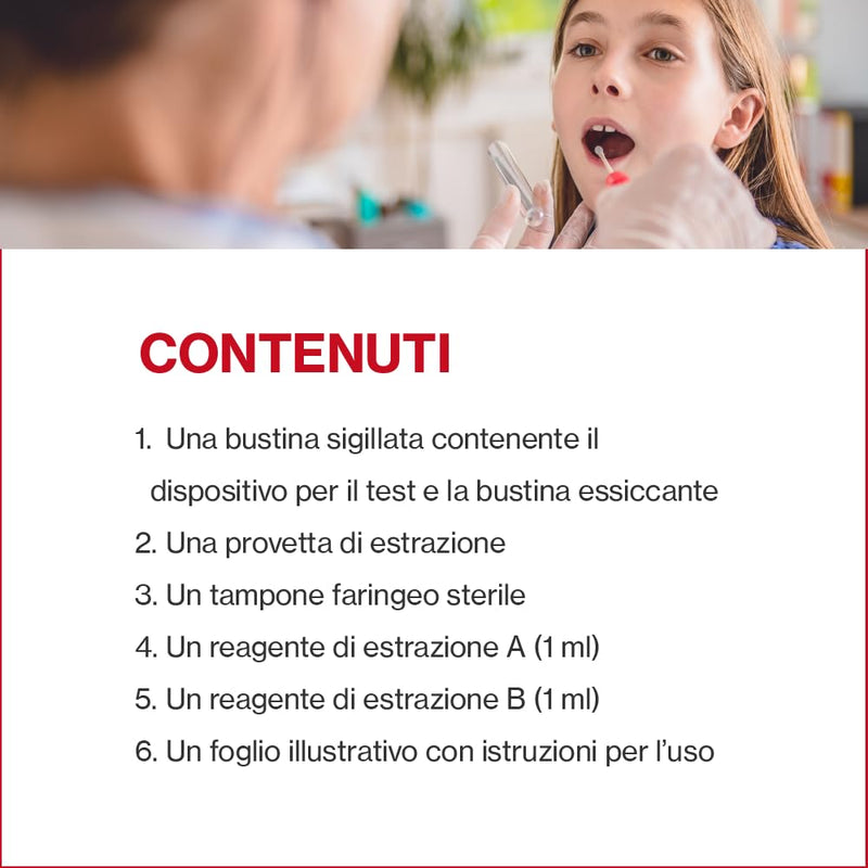 [AUSTRALIA] - Pack of 5, Streptococcus A Quick Test, CE Certified, High Precision Test for Detection of Strep A, Ideal for Families or Professional Use, Fast Result in 10 Minutes 