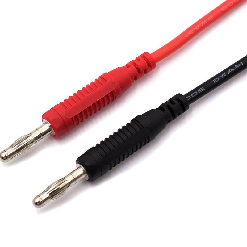 RUNCCI-YUN 10Pcs 4mm Banana plug Solder DIY Banana Plug Male Connectors Adapters for Multimeter Test Leads Probes(Black/Red)