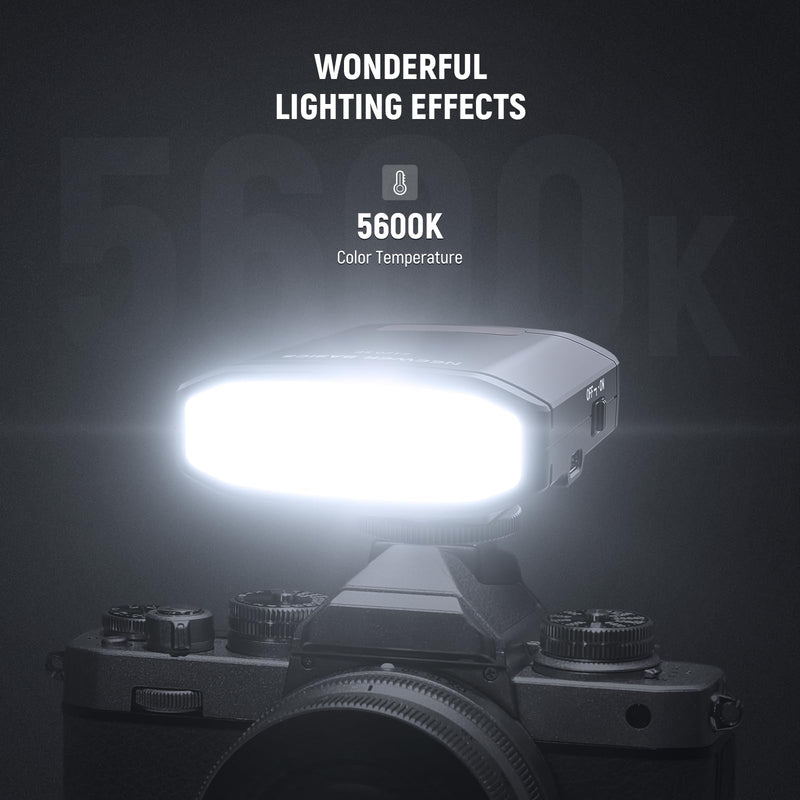 NEEWER Basics 5600K Mini Camera Flash Speedlite GN12, 2000mAh/500 Flashes/0.1-1.8s Recycle, Light Compatible with Canon Fujifilm Sony Nikon Digital Standard Hot Shoe Camera for Studio Photos, Z120 SE