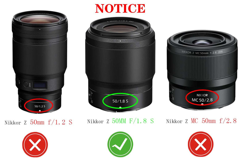 [AUSTRALIA] - HB-90A Lens Hood for Nikon NIKKOR Z 50mm f/1.8 S (Not for Z 50mm f/1.2 S) Lens,62mm Lens Hood,HUIPUXIANG 