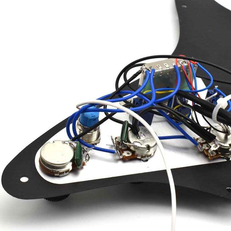[AUSTRALIA] - Humbucker Electric Guitar Pickguard Pickup with Singlecut Wiring Loaded Prewired Pickguard SSH Guitar Pickguard Swith Control Scratchplate Assembly for Fender Strat Guitar (Right Hand-Black-Black) Right Hand-Black-Black 