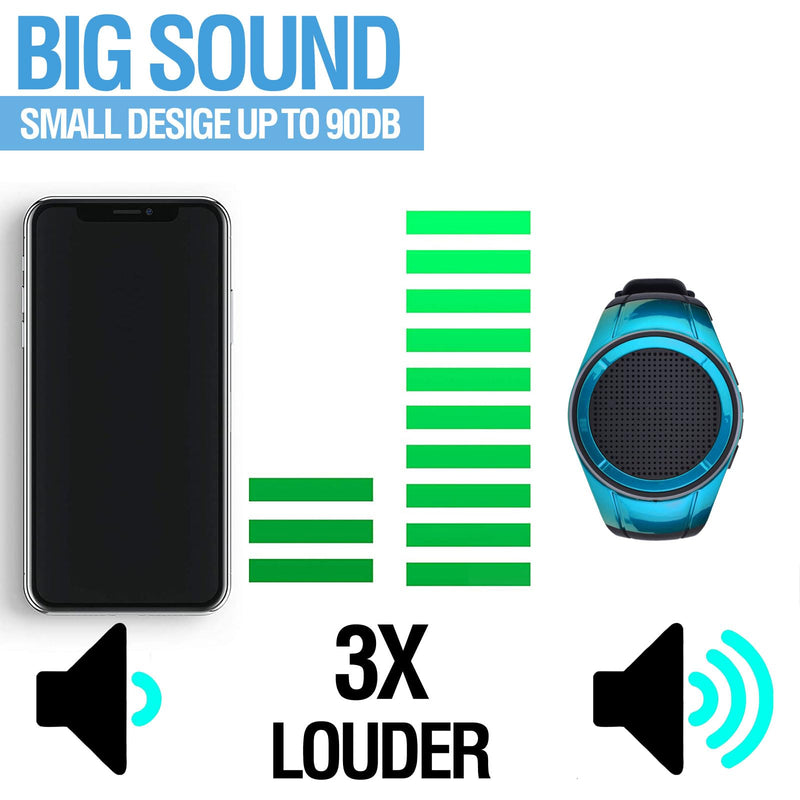 [AUSTRALIA] - Frewico Wearable Portable Waterproof Bluetooth Speaker Watch X10 Clip Speaker MP3 Player Handsfree Clear Call Speakerphone,TWS,SD Card Slot,Selfie for Working, Running, Cycling(Blue) Blue 