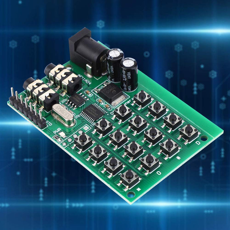 [AUSTRALIA] - AE11A04 DTMF Module Audio Generator Board, 5-24VDC, Voice Encode Transmitter, MCU Interface, 2.48x1.57x0.51in, with 3.5mm Audio Jack 