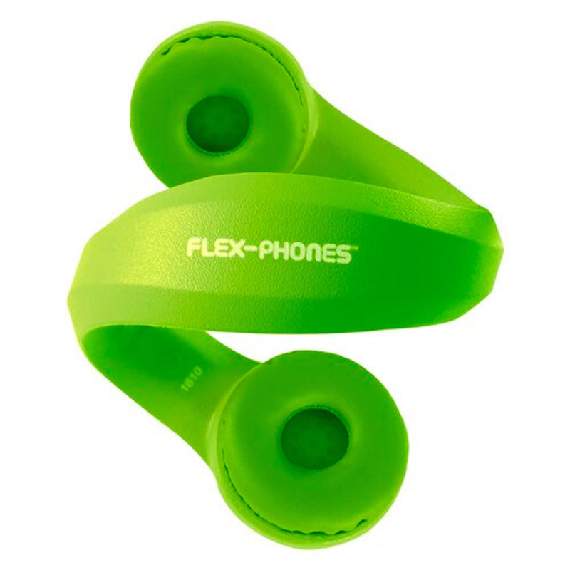 HamiltonBuhl Flex‑Phones Kids Foam Headphones – Durable EVA Foam, Volume‑Limited 85 dB, Chew‑Resistant Dura‑Cord, Safe BPA‑Free Design for Classroom Use – Green