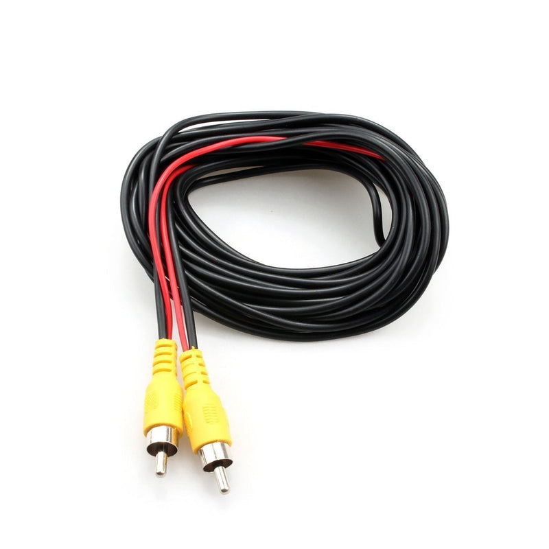 DALLUX Backup Camera RCA Video Cable,Car Reverse Rear View Camera Video Cable with Detection Wire(20FT/6 Meters),AV Extension Cable with RCA Video Female to Female Coupler and Power Cable RCAC02/20ft