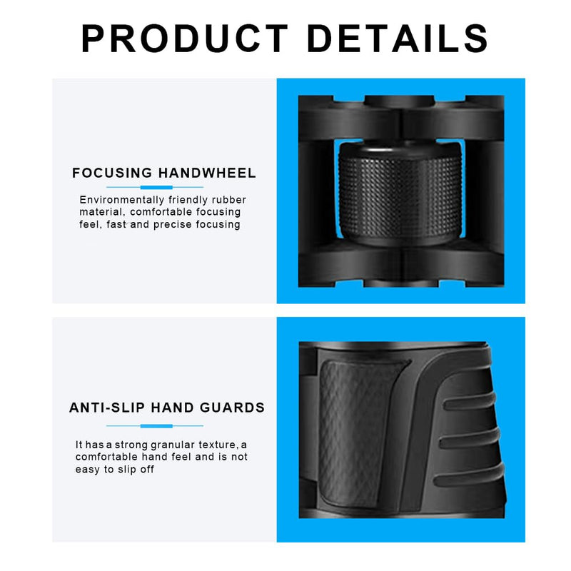 [AUSTRALIA] - 80x80 HD Binoculars for Adults, Waterproof & Fogproof with BAK-4 Prism & Fully Multi-Coated Lens, High Power Binoculars for Bird Watching, Hunting, Travel (Black) Black 