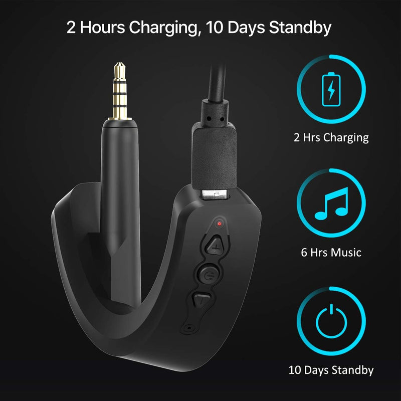 [AUSTRALIA] - aptX Wireless Bluetooth 5.0 Adapter for Bose QuietComfort QC 15 with Mic/Volume Control, Black 