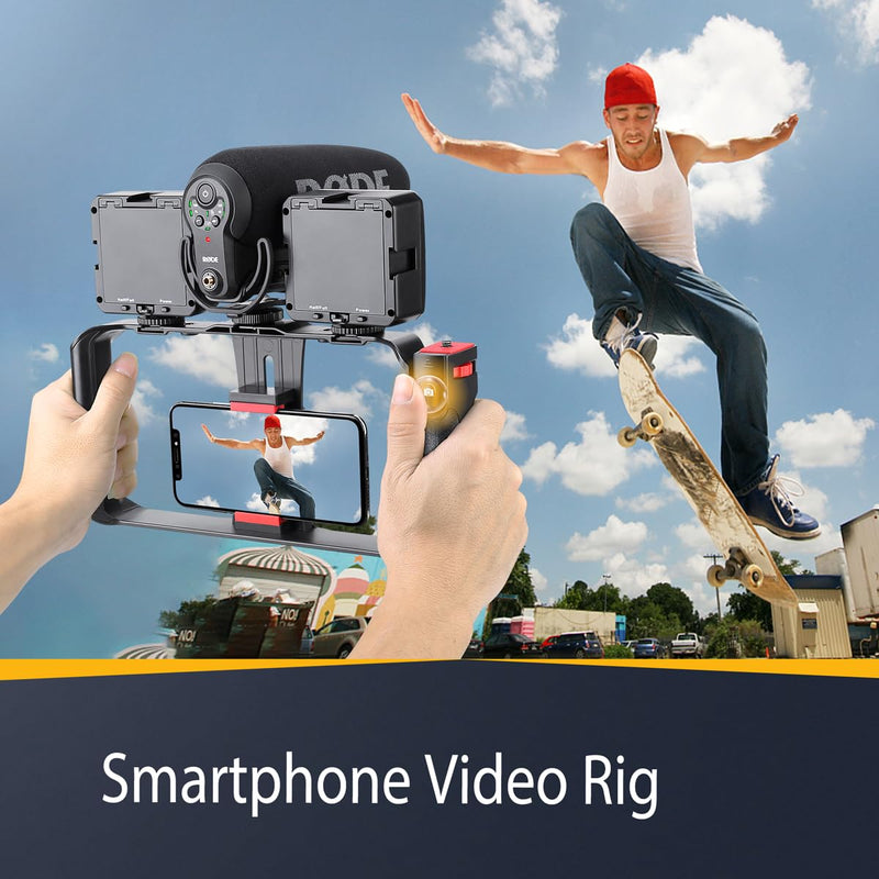Neotter Handheld Stabilizer with Smartphone Video Rig, Video Action Handhels Rig for All Camera Action Camera Camcorder and Smartphones ﻿