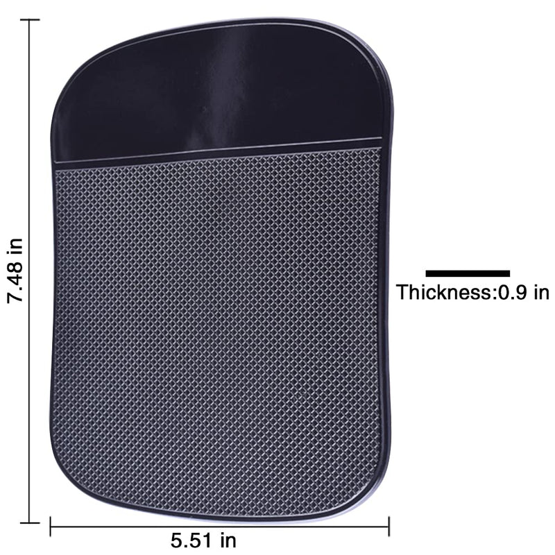 Car Dashboard Sticky Pad (2 Pack), Larger Size Reusable and Washable Anti-Slip Cell Pads with Strong Adhesive, Can Hold Cell Phones, Sunglasses, Coins ect. (7.5" x 5.5")
