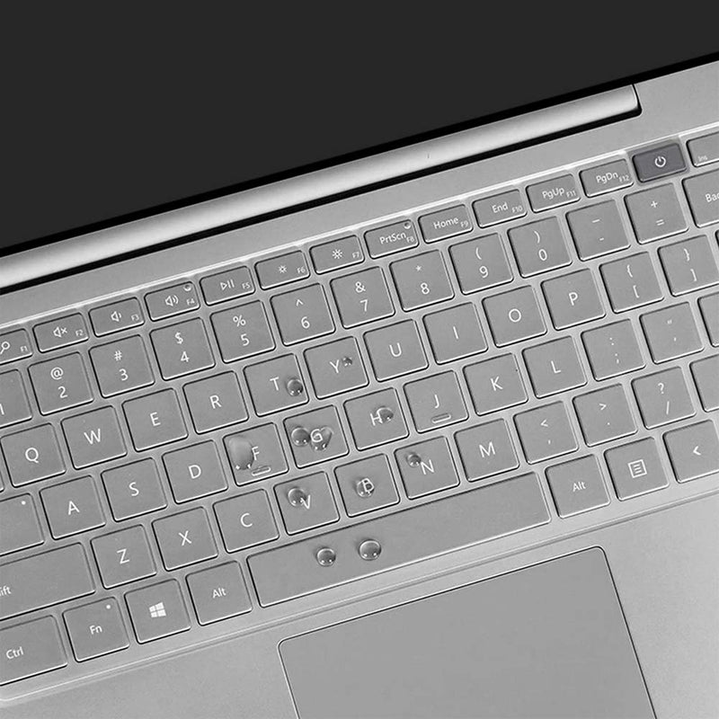 ProElife Keyboard Cover Skin for 2021 2020 Microsoft Surface Laptop Go 12.4" & 2022 Surface Laptop Go 2 12.4 inch with Fingerprint Power Button Ultra Thin TPU Keyboard Protector (Transparent) For Surface Laptop Go 12.4 inch