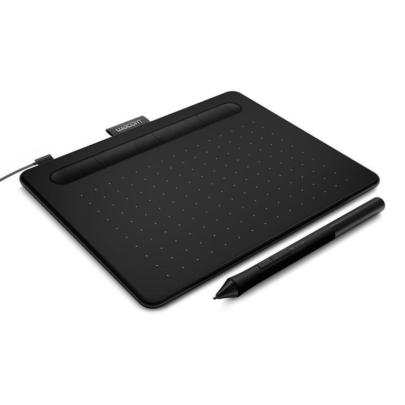 Wacom Intuos Small, Wired Graphic Drawing Tablet with Pen + Software | Battery-free pen, 4 ExpressKeys for shortcuts, works with Mac, Windows & Chromebook; Ideal for creators, students & teachers