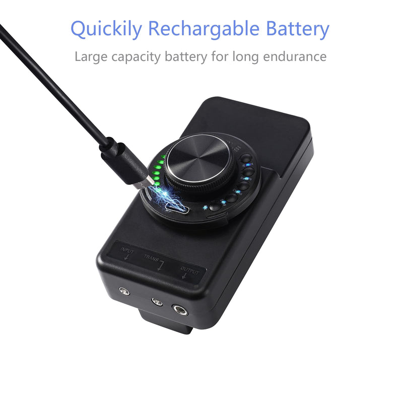 Acoustic Guitar Pickup New Concept Mini On-Board Bluetooth Guitar Preamp Recverb Chours Delay Effect Adjustable Piezo Pickup and Microphone Pickup Dula-Pickup System Wired Guitar Pickup Jet Black