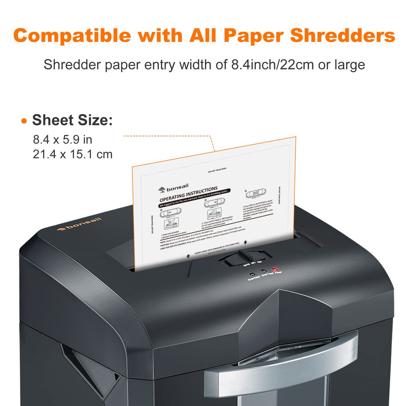 Bonsaii Paper Shredder Lubricant Sheets, 24-Pack (8.4 x 5.9 inch/Piece) 24 PACK