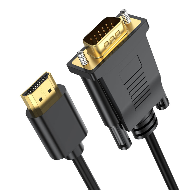 6FT HDMI to VGA Cable 5-Pack,1080P HD | HDMI to VGA Cord (Male to Male)Video Cable for Computer, Desktop, Laptop, PC, Monitor, Projector, HDTV (NOT Bidirectional) 6 Feet 5Pack