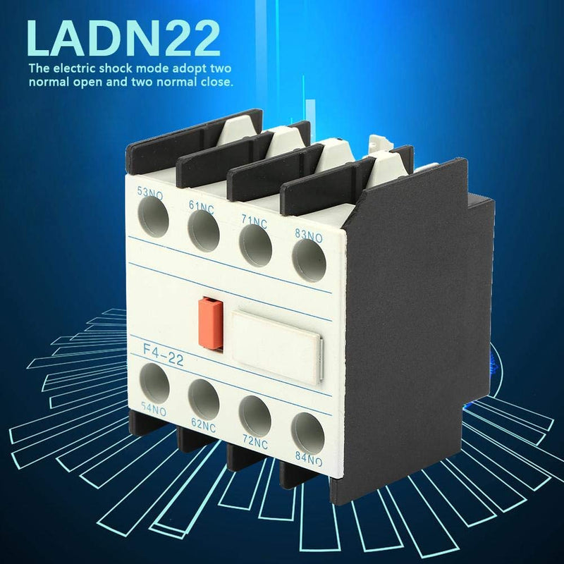 Auxiliary Contacts Block Fit CJX2 AC Contactor, 2 N/O Contactors LADN22 AC Contactor Schakelaar F4-22 Model