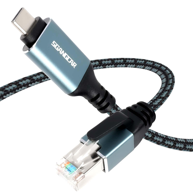 USB C to Ethernet Cable,50 Feet Type C to Gigabit Ethernet Cable,USB C to RJ45 Cable Compatible Thunderbolt 3/4,Directly Connected to Smartphone, Laptop, PC, Switch, Router, Modem 50 FT