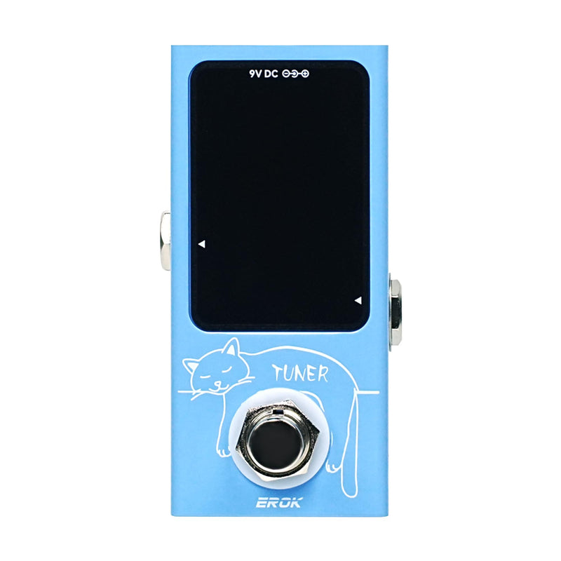 [AUSTRALIA] - EROK Mini Tuner Pedal - Compact Size with Pitch LED Indicator for Electric Guitar & Bass, True Bypass 