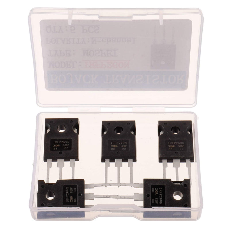 BOJACK IRFP260 MOSFET Transistors IRFP260N 50A 200V N-Channel Power MOSFET IRFP260NPBF TO-247AC (Pack of 5)