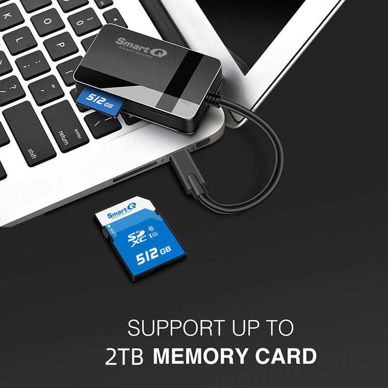 C368 USB 3.0 SD Card Reader, Plug N Play, Apple and Windows Compatible, Powered by USB, Supports CF/SD/SDHC/SCXC/MMC/MMC Micro/RS MMC/Mini SD/Micro SD/MS Duo/MS Pro/MS Pro (Pro Duo C, Black) Pro Duo C