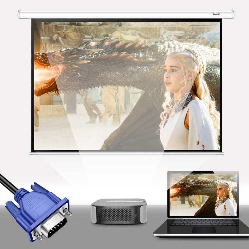 VGA Cable, VGA to VGA Cable 1.5m / 5ft Video Cable Support 1080P Full HD for PC, HD TV, Laptop Monitor Screen Projector