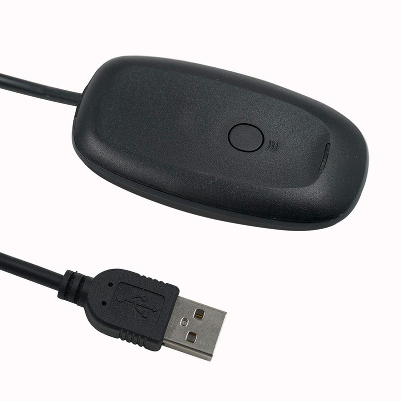 Mcbazel Wireless USB 2.0 Gaming Receiver Adapter for Microsoft Xbox 360 Desktop Pc Laptop Gaming - Black