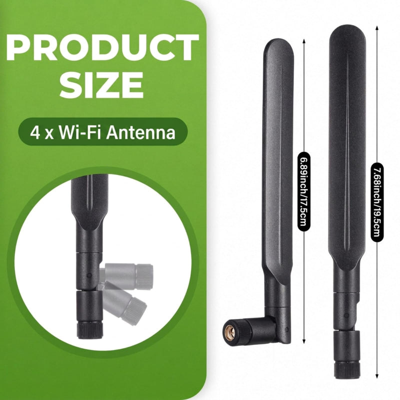 Kingdder 4 Pcs 4G Wi-Fi Antenna 4G LTE Antenna with SMA Male Paddle | LTE Universal Wide Band Omni Directional Paddle Antennas for PC Desktop IP Camera Router
