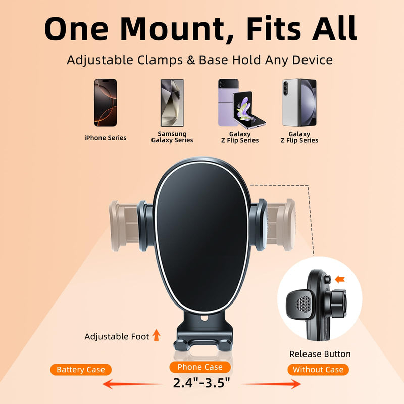 Car Phone Holder for Mazda CX5 (2021-2025,10.25" Screen Only), 360 Phone Holder Rotating, Hands Free Mobile Holder, Car Mount for iPhone, Samsung & Android, with Storage Box, CX-5 Interior Accessories Mazda CX5 | 2021-2025