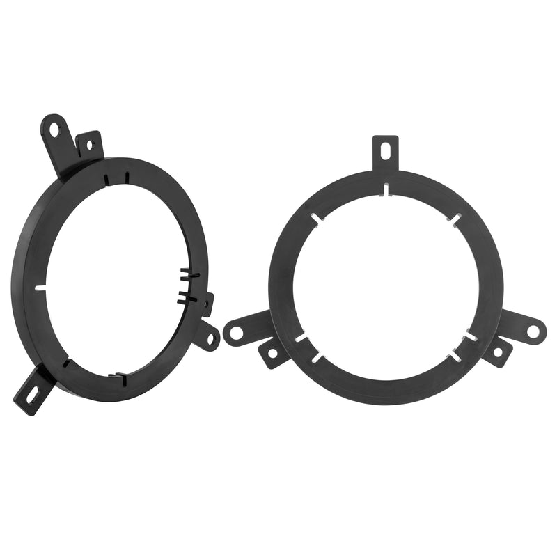 5.25"-6.5" Front Door Speaker Adapter Bracket for 1995-2016 Chrysler/Dodge/Jeep, 5 1/4 - 6 1/2 Inch Aftermarket Speaker Ring Adapter Solid Plastic, 2PCS