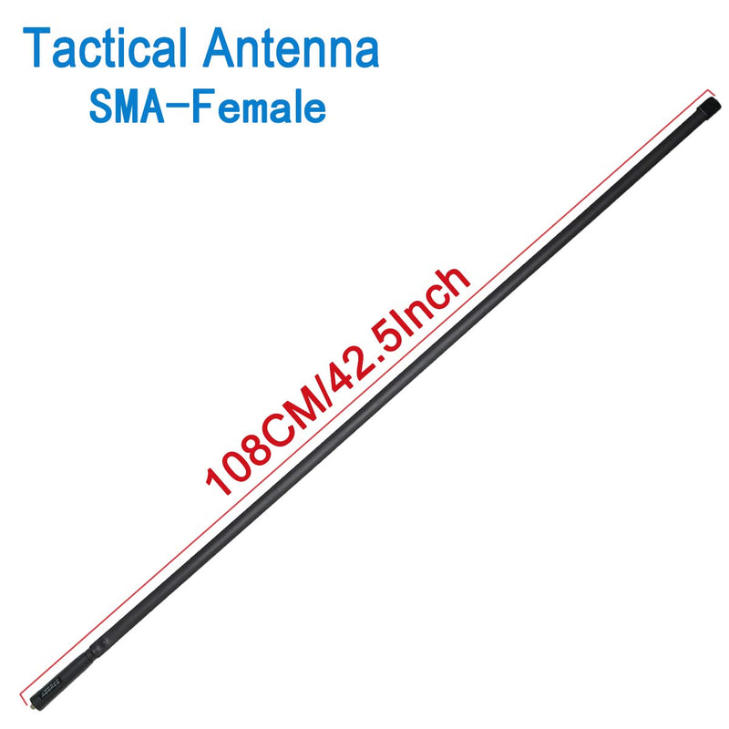 [AUSTRALIA] - 2 Pack ABBREE 42.5-Inch Length SMA-Female Dual Band 144/430Mhz Foldable CS Tactical Antenna for GMRS Radio Baofeng UV-5R BF-F8HP 5RM UV-21R UV-5G Plus GM-5RH K5PLUS AR-152 GM-15PRO Radio Antenna 