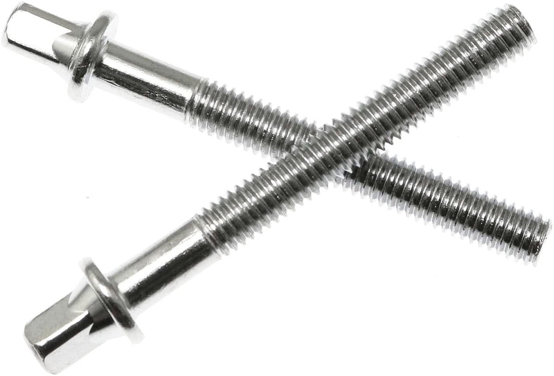 Drum Set Hardware 12-Pack Stainless Steel Drum Tight Screw Tension Rods for Percussion Instrument Parts (M6 x50mm) M6 x50mm