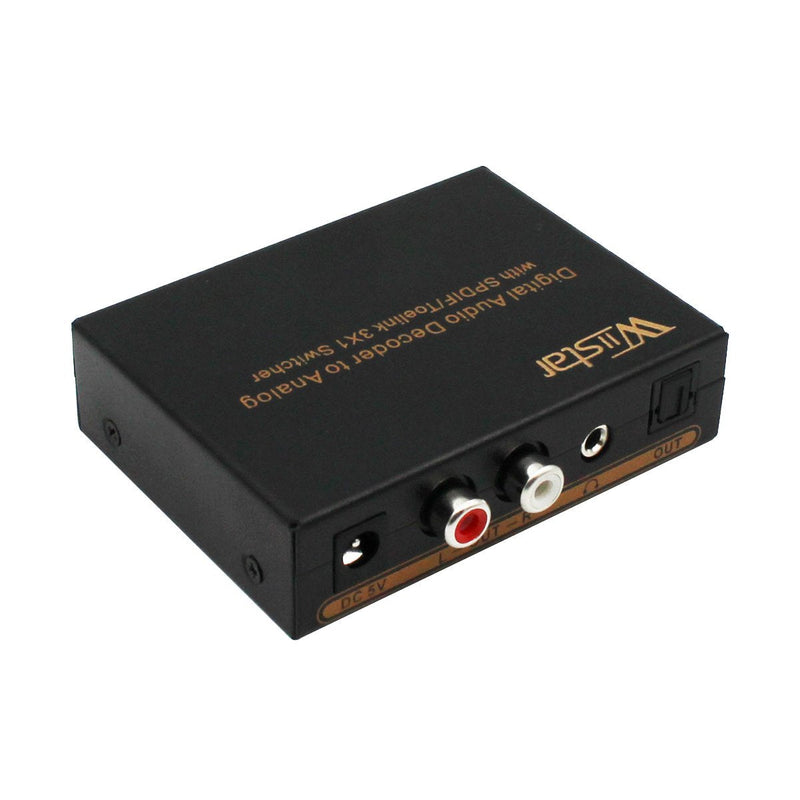 [AUSTRALIA] - Wiistar Toslink Switch 3x1 Digital Optical Audio Switch 3x1 with Analog RCA and 3.5mm Support 5.1CH 5.1CH/ LPCM2.0/ DTS 