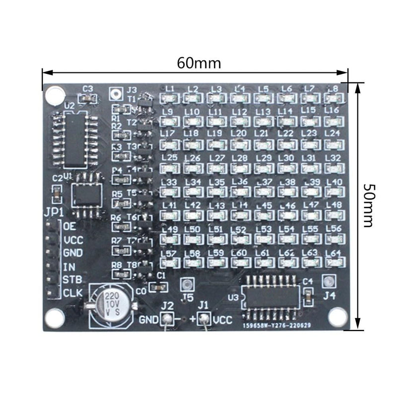 LED Welding Practice Board Kit, DX-TP16 64 SMD LED Patch Matrix Advertising Screen Soldering Practice Kit for Beginners