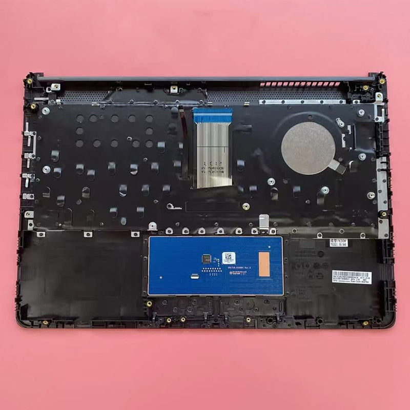 Replacement Laptop Upper Case Palmrest Backlit Keyboard Touchpad Assembly Part for HP 14-CF 14Z-DK 14S-CF 14S-DK 14-DF L24817-001 Black