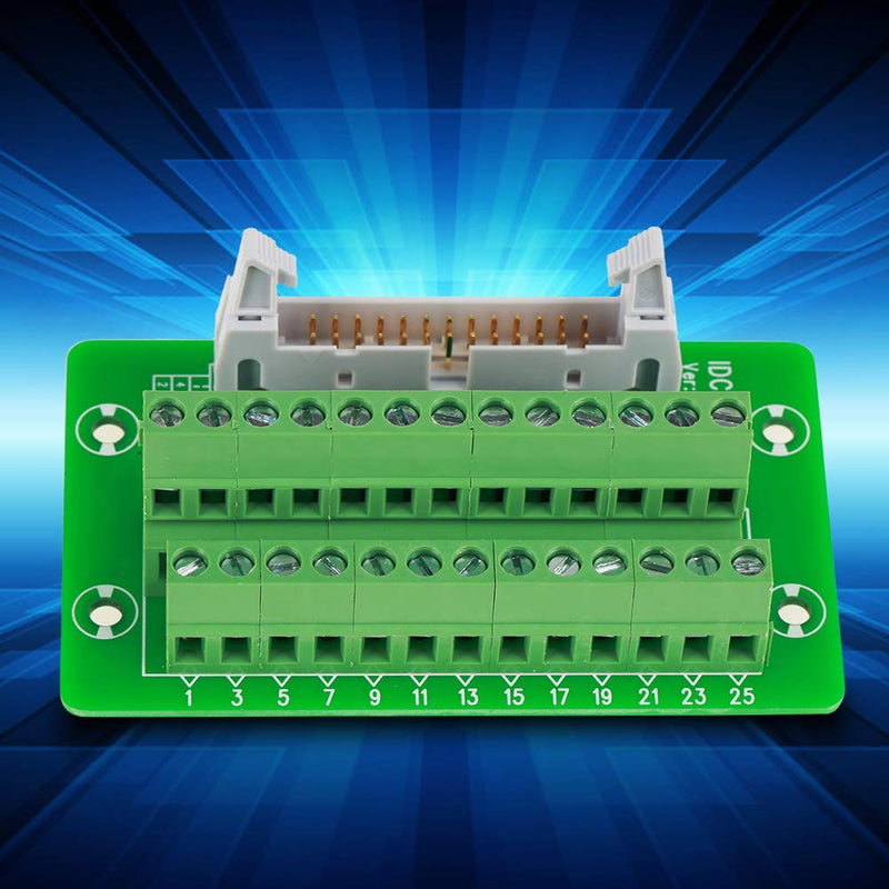 IDC26P DIN Rail Module, DIN Rail Breakout Board Module Terminal Block Module 26-Pin 5mm Interface Module with Plug Breakout Board